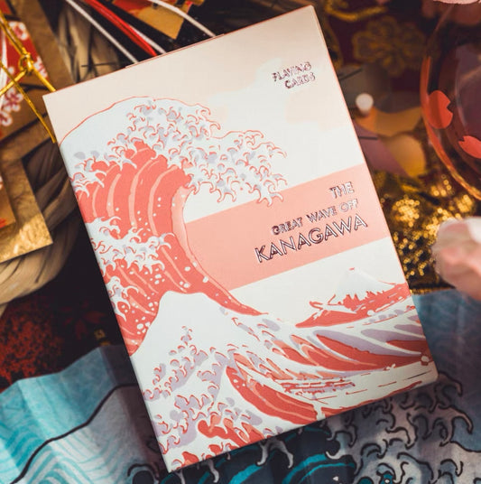 The Great Wave off Kanagawa V3 (Autumn Maple / Peachy Pink) Playing Cards ( CARDSTHEGREAT_AUT )  Playing Cards